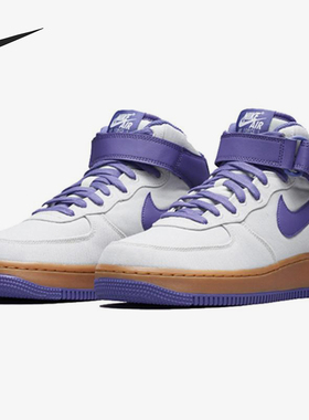 Nike/耐克正品Air Force 1男士中帮潮流耐磨厚底板鞋AJ9514-003