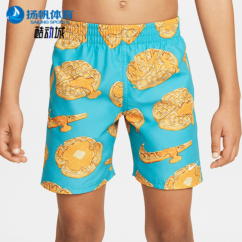 Nike/耐克正品SWIM BREAKER小童印花透气经典沙滩短裤IF4032-345,童装/婴儿装/亲子装,裤子,淘宝优惠券,粉丝福利购,淘宝优惠卷