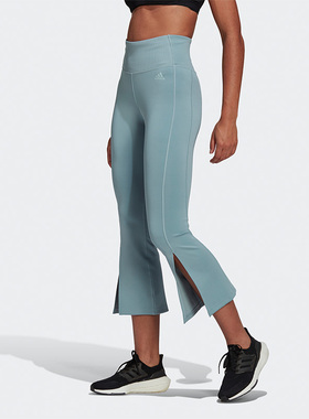 Adidas/阿迪达斯正品W FLARED PT 女子复古开叉休闲七分裤HM3192