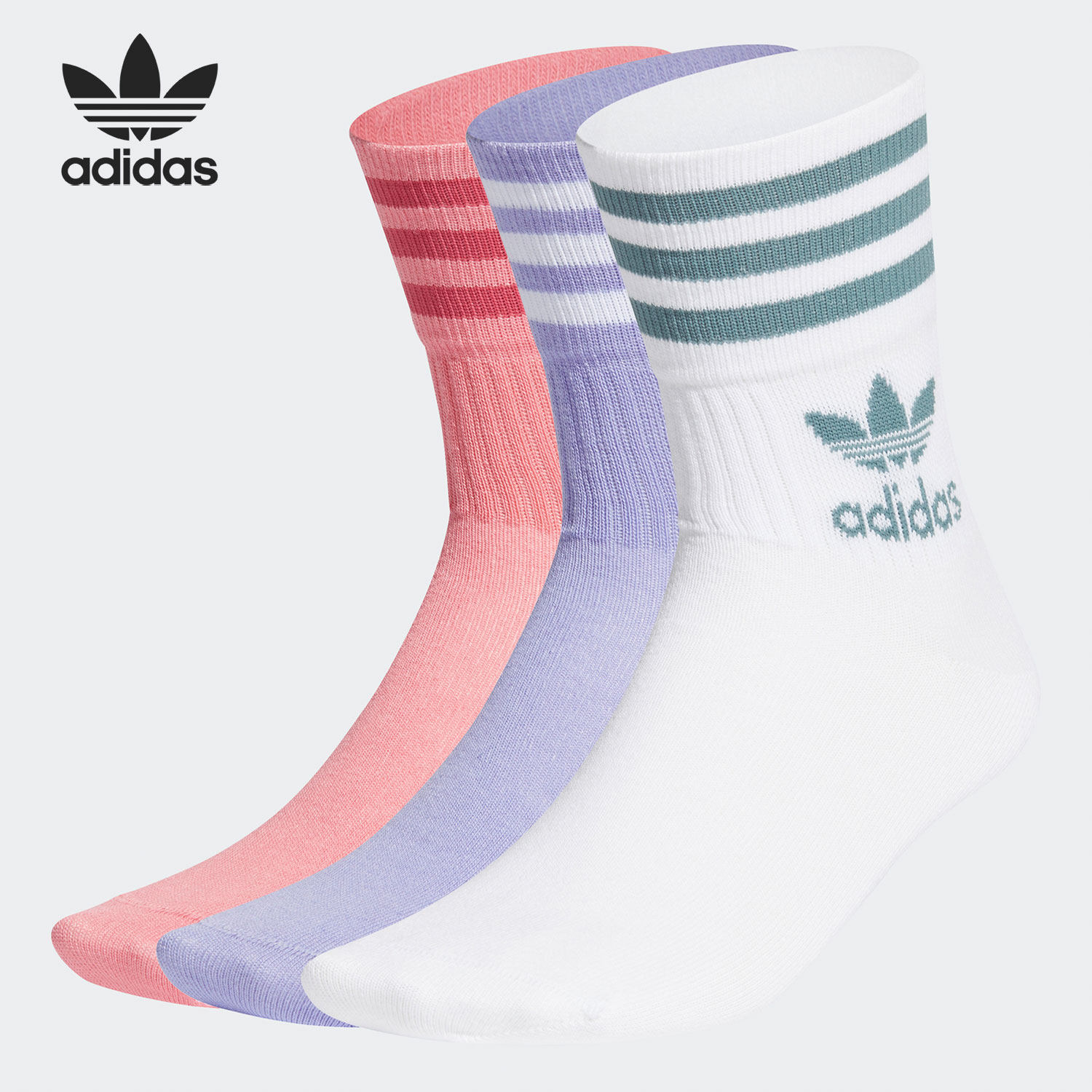 Adidas/阿迪达斯正品MID CUT CRW SCK 男女休闲运动袜子 GN3080,运动包/户外包/配件,运动袜,淘宝优惠券,粉丝福利购,淘宝优惠卷