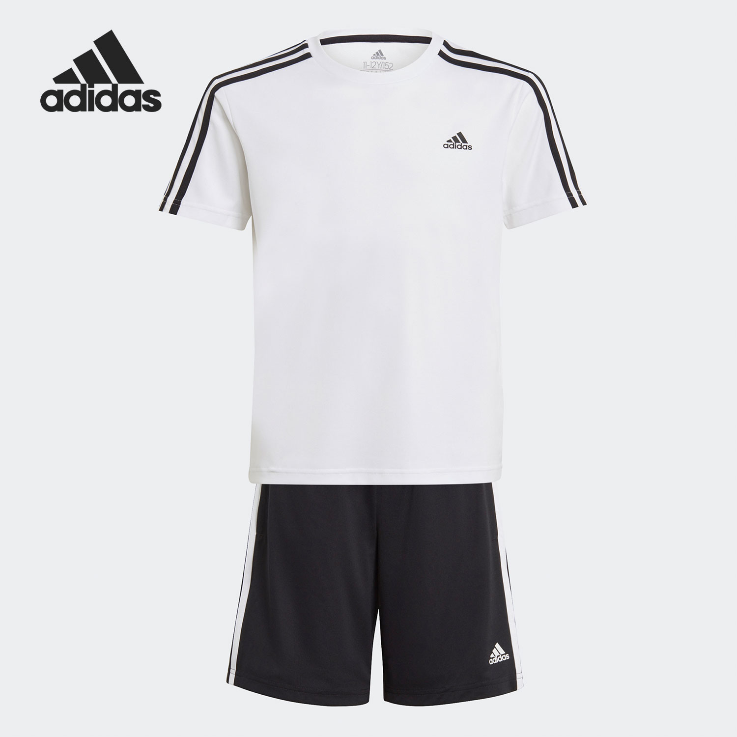 Adidas/阿迪达斯正品当季短袖运动两件套装男子大小童 GN1492