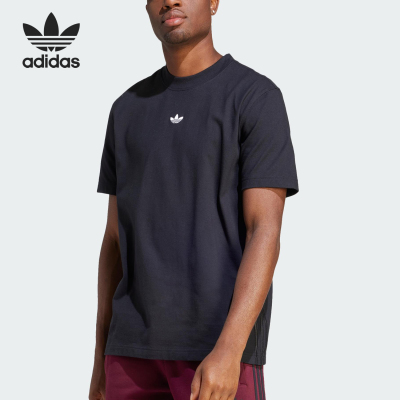 Adidas/阿迪达斯正品三叶草男士透气简约运动休闲圆领T恤HZ0747