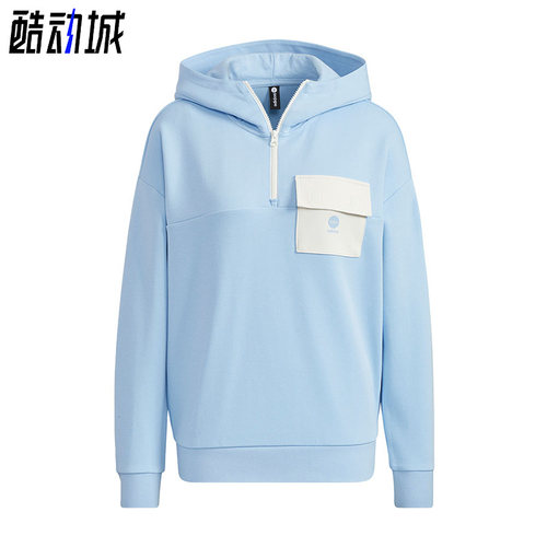 阿迪达斯女加厚连帽运动休闲卫衣