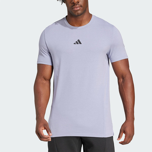 Adidas/阿迪达斯正品2025春男训练针织透气休闲运动短袖T恤JI5772