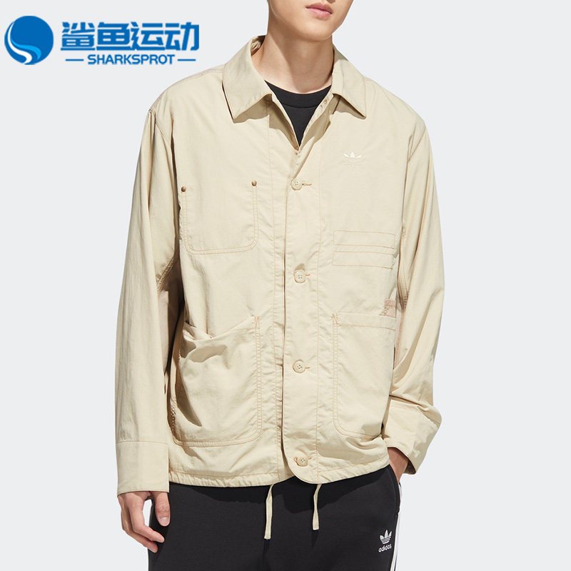 Adidas/阿迪达斯正品三叶草新款运动工装男子牛仔夹克外套HM8015
