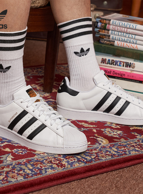 Adidas/阿迪达斯正品 SUPERSTAR春季男女金标贝壳头板鞋EG4958 59