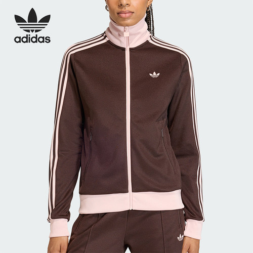 Adidas/阿迪达斯正品三叶草女士休闲拼接经典运动日常外套KD3742