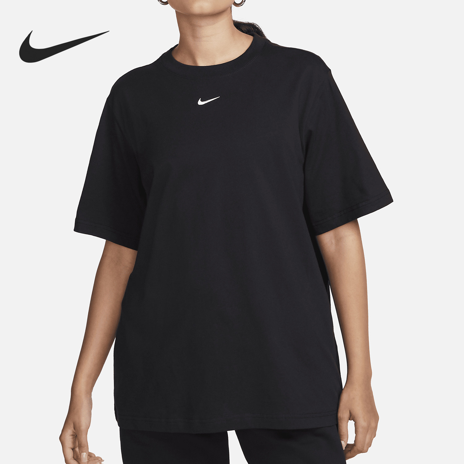 Nike/耐克正品2025秋季款女士运动休闲宽松短袖FD4149-010