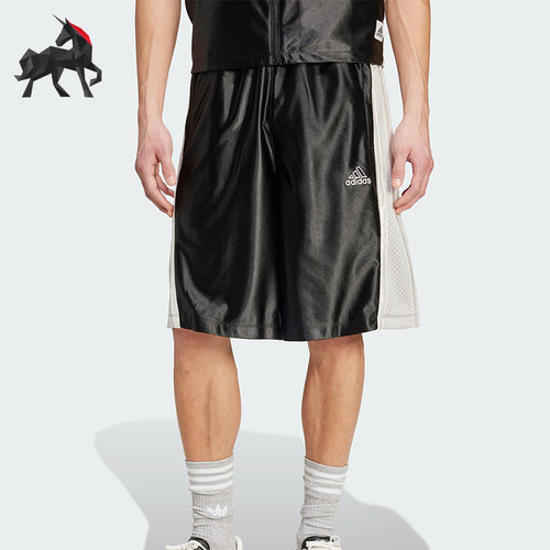 Adidas/阿迪达斯正品2025夏季款男士透气经典运动宽松短裤JD5407