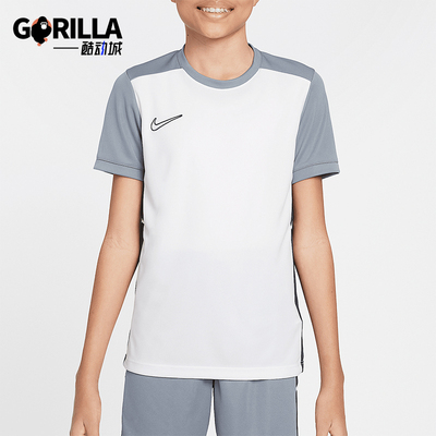 Nike/耐克正品2025大童透气拼接针织经典休闲足球短袖HJ3716-101