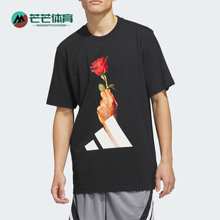 Adidas/阿迪达斯正品D-Rose男士篮球印花经典针织运动短袖KS2044