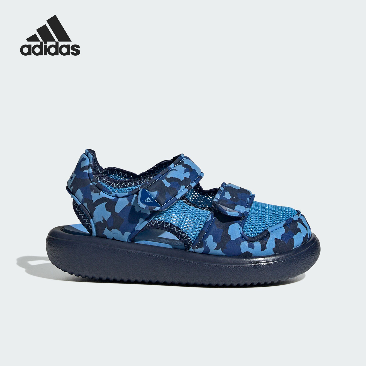 Adidas/阿迪达斯正品新款小童魔术贴包头沙滩凉鞋IE0175