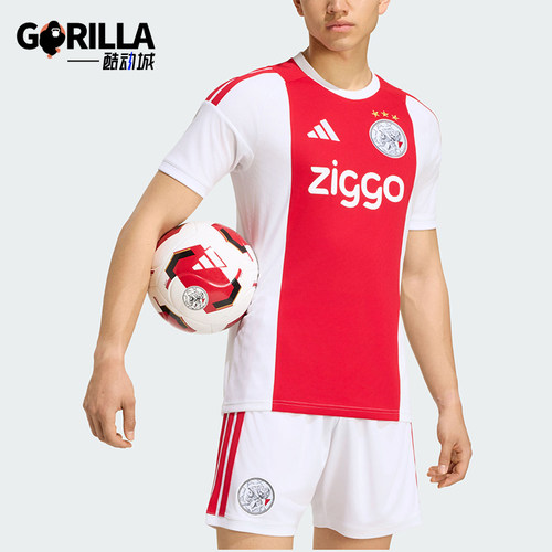 Adidas/阿迪达斯正品男士休闲透气运动圆领足球衣T恤JZ4694