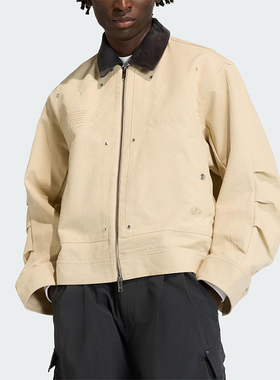 Adidas/阿迪达斯正品三叶草男士休闲翻领宽松运动日常外套KD0584