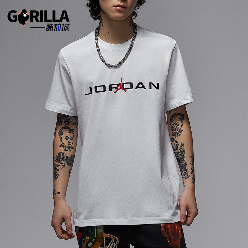 Nike/耐克正品JORDAN男士套头透气宽松经典耐穿短袖IB7354-101