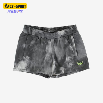 Adidas/阿迪达斯正品三叶草女士松紧腰透气经典休闲短裤GE5252