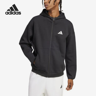 Adidas/阿迪达斯正品25春季新款男士针织保暖宽松外套JI8768
