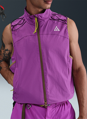 Nike/耐克正品CG Death Bloom男士运动拉链复古马甲HV0601-505