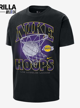 Nike/耐克正品Courtside男士宽松针织图经典案篮球T恤HQ1282-010