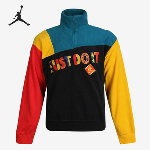 Nike/耐克正品AIRJORDAN男子抓绒刺绣印花套头衫卫衣CW1342-010