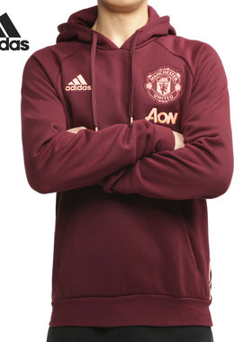Adidas/阿迪达斯正品冬季曼联足球男女运动套头衫休闲卫衣 GK9432