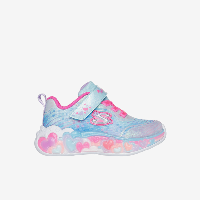 Skechers/斯凯奇正品新款小童时尚潮流魔术贴防滑休闲冰灯鞋