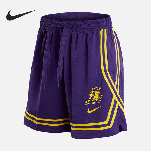 Nike/耐克正品洛杉矶湖人队女子篮球运动透气耐磨短裤 DR2369-504
