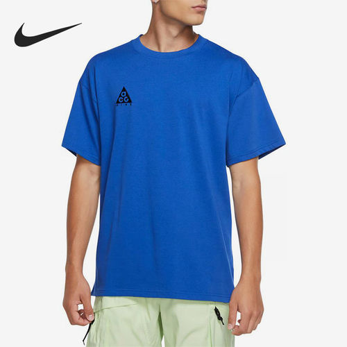 Nike耐克正品男款圆领几何图形印花多巴胺短袖T恤BQ7342-480