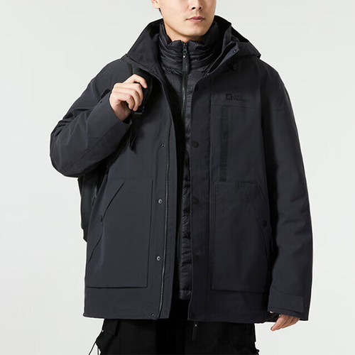 Jack wolfskin/狼爪正品拉链男士羽绒三合一外套5122091-6350