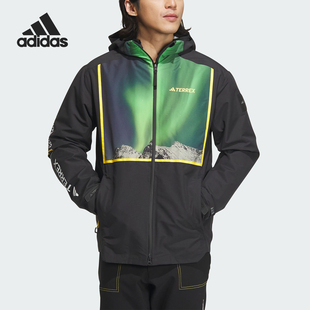 国家地理联名男士 户外冲锋衣夹克IL8959 阿迪达斯正品 Adidas