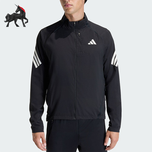 Adidas/阿迪达斯正品春秋男士经典立领运动跑步夹克外套JZ7717