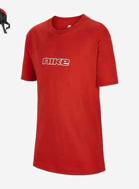 Nike/耐克正品夏季宽松易穿脱大童运动短袖T恤FQ0694-666