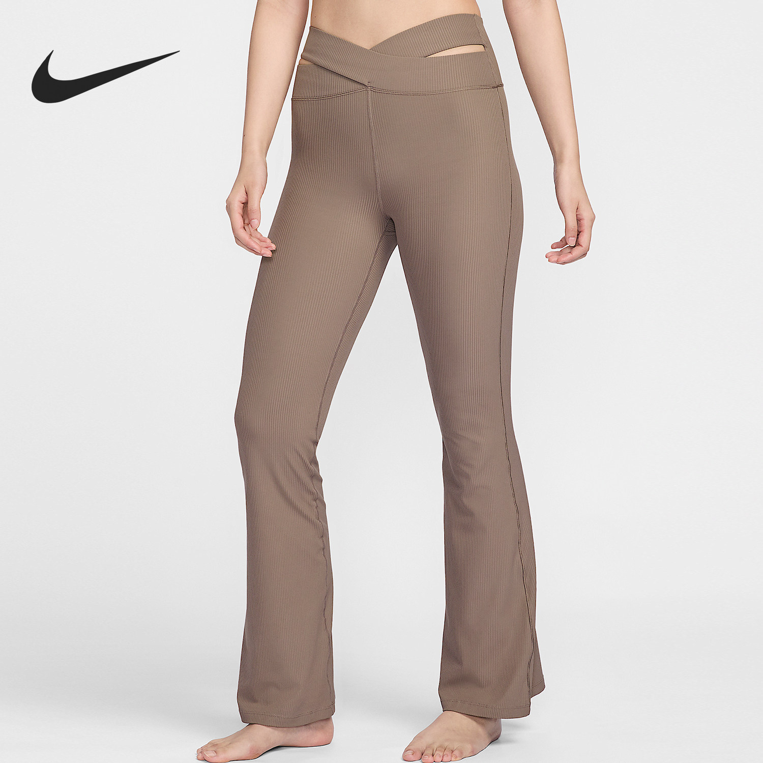 耐克女士健身高腰喇叭紧身裤