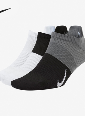 Nike/耐克官方正品新款男女跑步健身透气短袜三双装CV2964-904