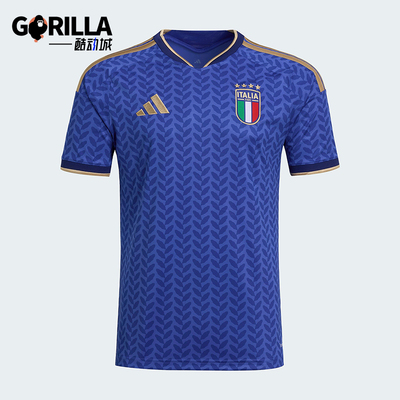 Adidas/阿迪达斯正品意大利队男士训练修身运动透气足球T恤JL6937