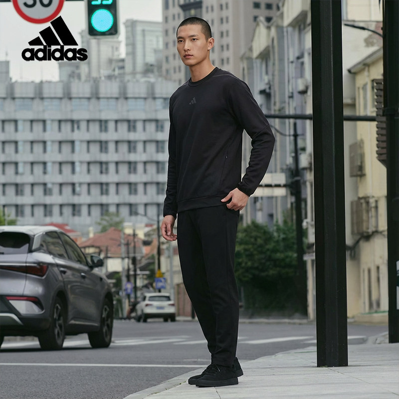 Adidas/阿迪达斯正品春秋男士圆领套头经典柔软卫衣KA5152