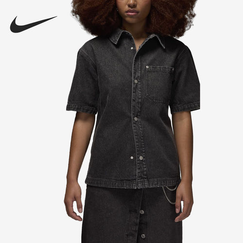 Nike耐克正品Jordan Air男女翻领短袖日常出行衬衫FZ2131-010