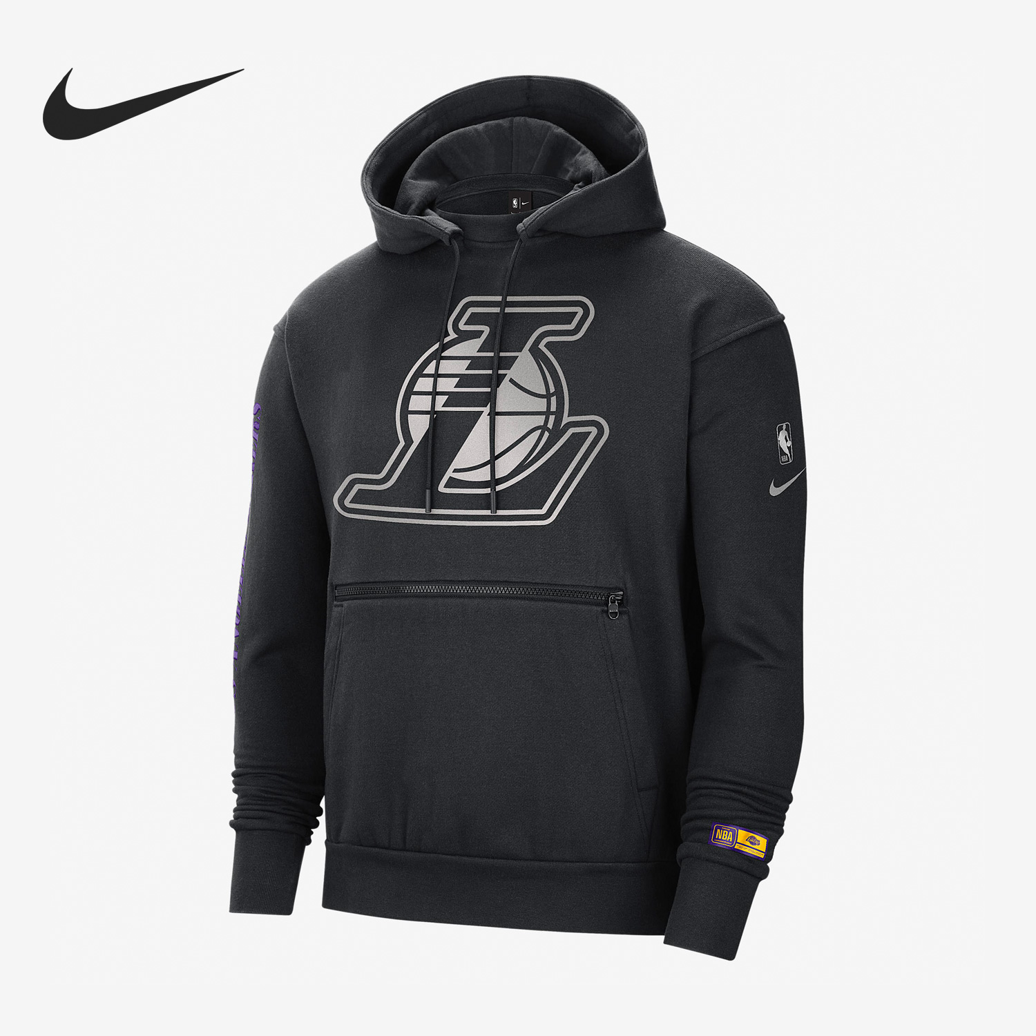 耐克男子洛杉矶湖人队连帽卫衣