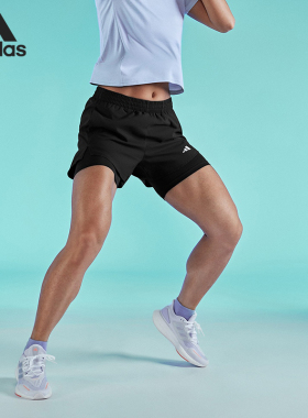 Adidas/阿迪达斯正品夏季女子梭织运动健身短裤HN1044