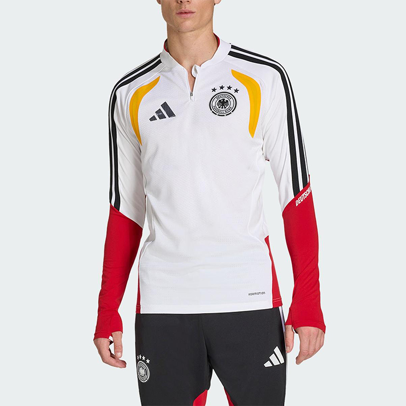 Adidas/阿迪达斯正品2025冬季款男士套头立领拼接足球上衣JZ4582