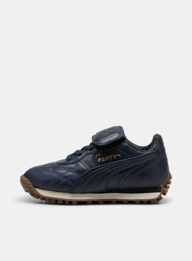Puma/彪马官方正品Avanti新款儿童蓝色低帮皮革鞋跑步鞋398357-01