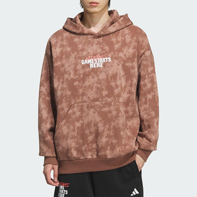 Adidas/阿迪达斯正品2025秋季款男士日常连帽套头篮球卫衣KC2781