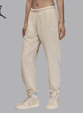 Nike/耐克正品JORDAN女士法式毛圈刺绣针织长裤HJ1360-203
