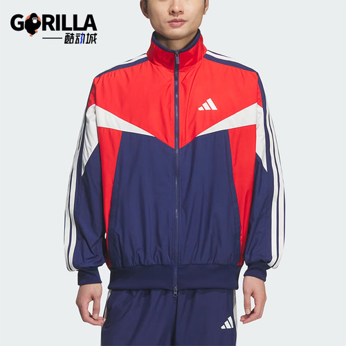 Adidas/阿迪达斯正品Sportswear新款男红蓝色经典夹克外套KF3678