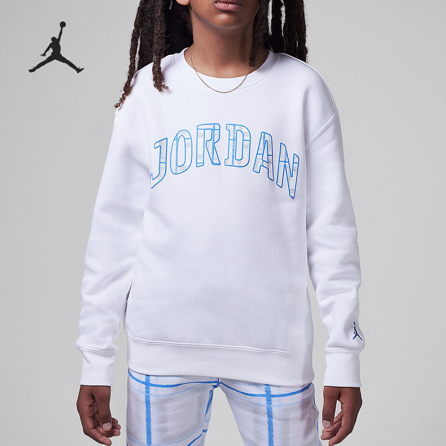 耐克大童运动印花宽松休闲卫衣