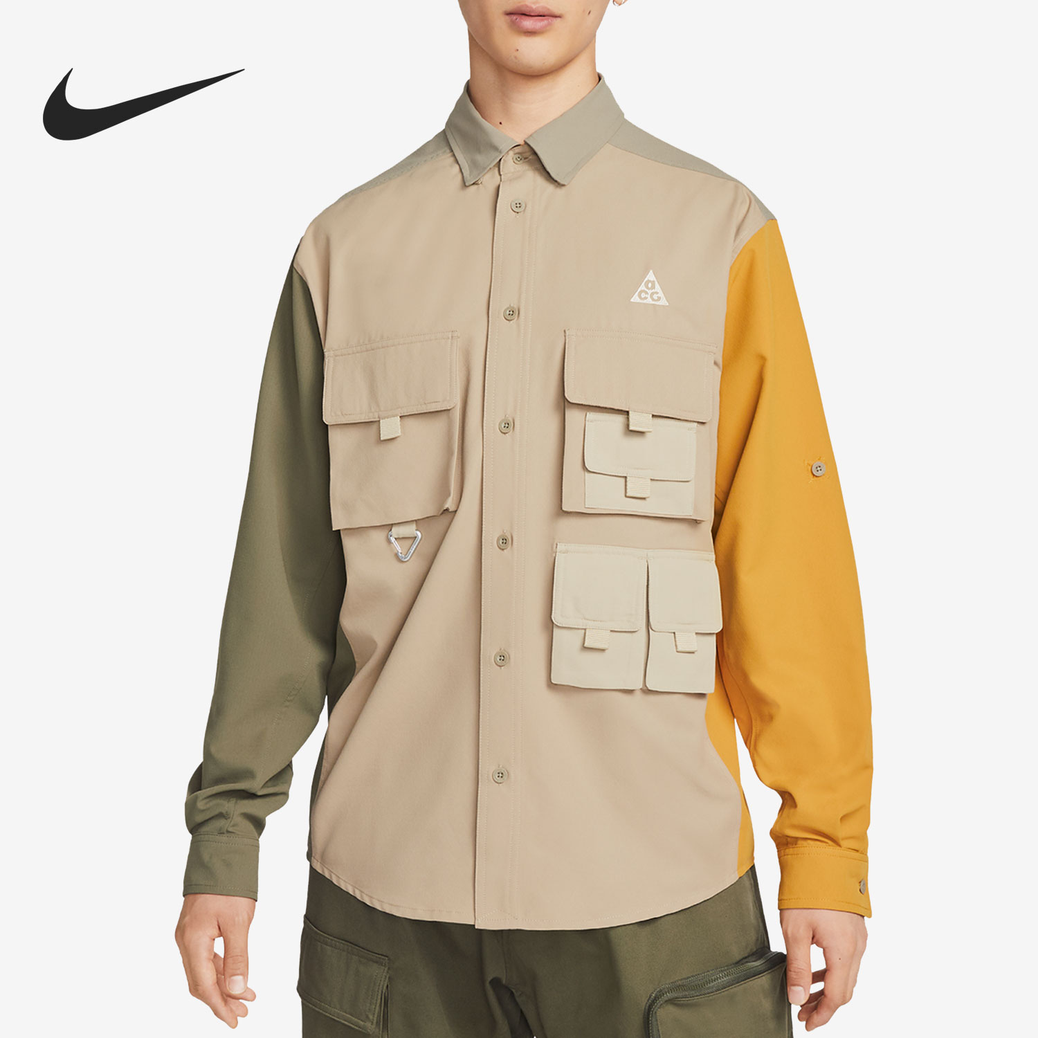 Nike/耐克正品秋季新款男子运动宽松休闲长袖衬衫DN3937-247