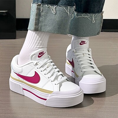 Nike耐克鞋子厚底运动鞋增高女鞋冬季新款休闲鞋低帮款板鞋DM7590