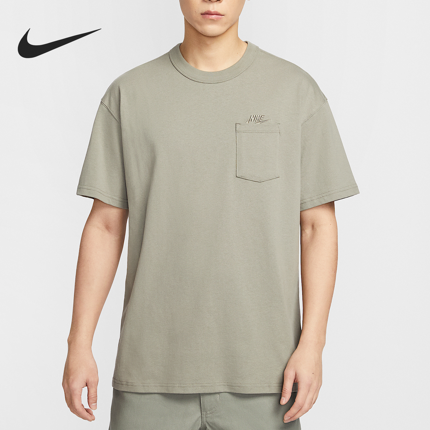 耐克男士宽松口袋简约透气T恤