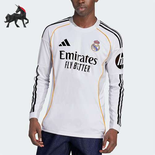 Adidas/阿迪达斯正品2025男士修身足球经典运动训练长袖JN8884