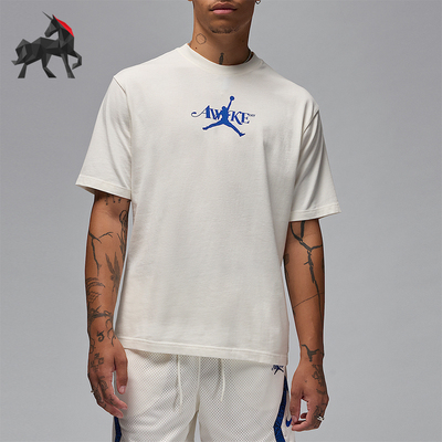 耐克男士简约印花圆领运动T恤